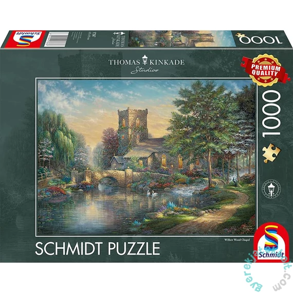 Schmidt 1000 db-os puzzle - Willow Wood Chapel, Thomas Kinkade (57367)