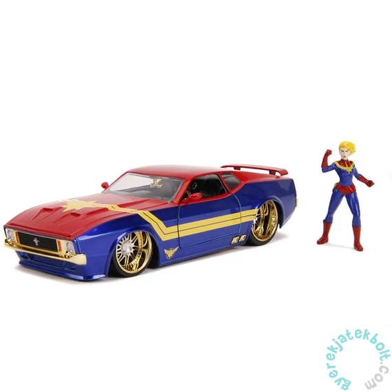 Marvel kapitány fém autómodell figurával - 1973 Ford Mustang Mach 1 - 1:24