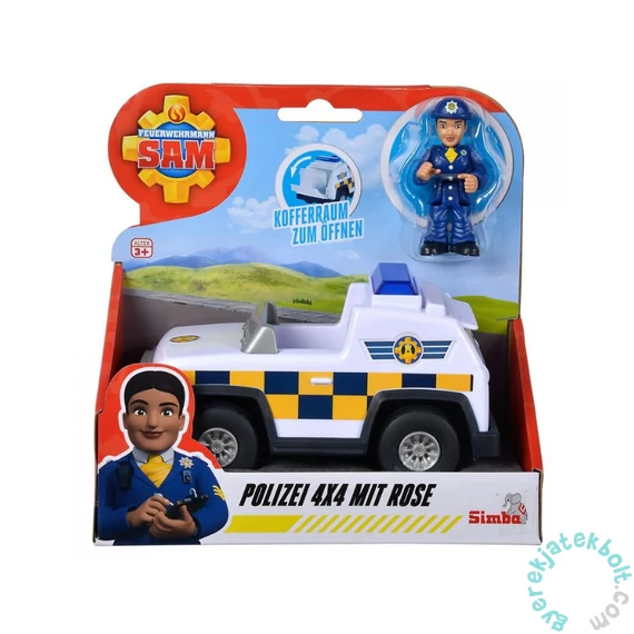 Simba Sam, a tűzoltó - 4x4 rendőrautó Rose figurával (109252508)