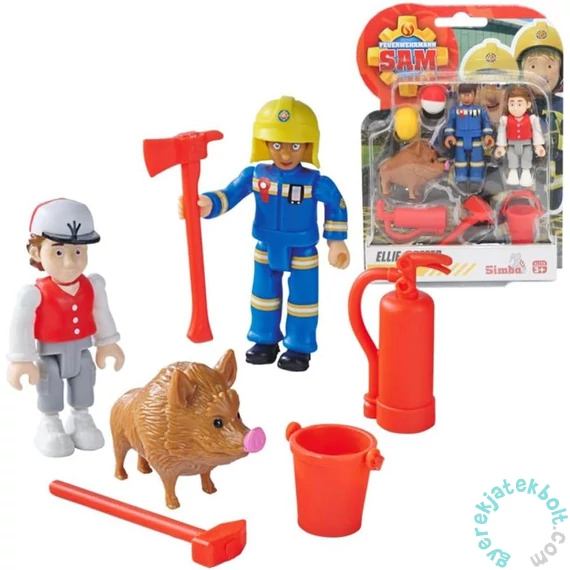 Simba Sam, a tűzoltó figura 3 db-os szett - Ellie, Peter + Wildschwein (109252623)