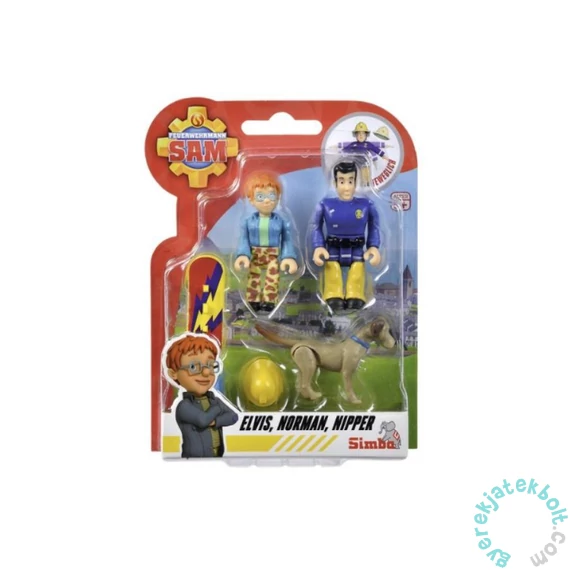 Simba Sam, a tűzoltó figura 3 db-os szett - Elvis, Norman + Nipper (109252515)