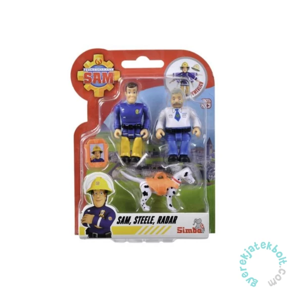 Simba Sam, a tűzoltó figura 3 db-os szett - Sam, Steel + Radar (109252515)