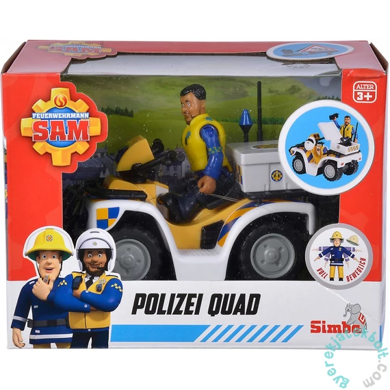 Sam, a tűzoltó - Rendőr Quad Malcolm figurával (109251093)