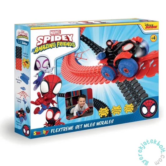 Smoby Flextreme Spidey - Flexibilis Autópálya játékszett (7600180926)