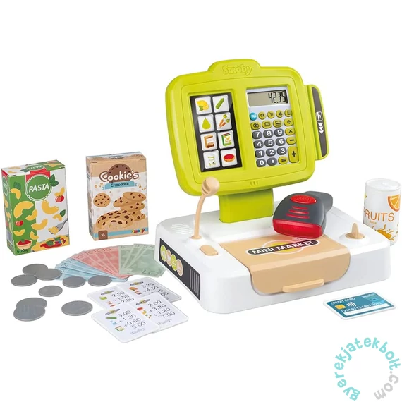 Smoby Mini Shop elektronikus játék pénztárgép kiwi zöld (7600350113)