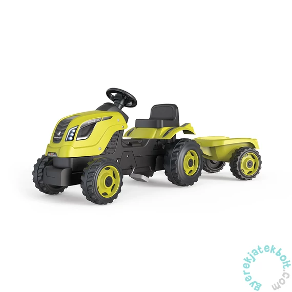 Smoby Farmer XL Traktor utánfutóval - Zöld (7600710130)