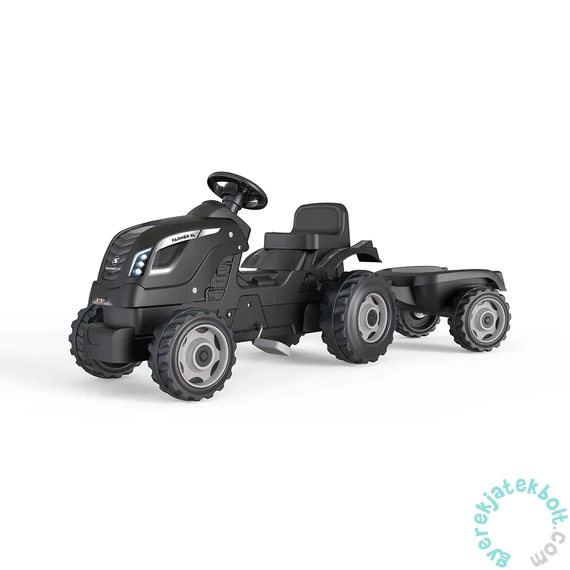 Smoby Farmer XL Traktor utánfutóval - Fekete (7600710131)