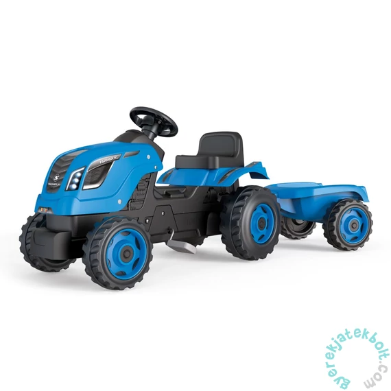 Smoby Farmer XL Traktor utánfutóval - Kék (7600710129)