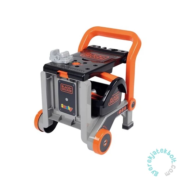 Smoby Black and Decker 3 az 1-ben gurulós szerelőasztal (7600360219)