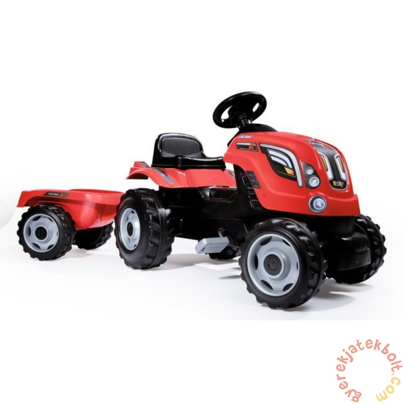 Smoby Farmer XL Traktor utánfutóval - piros (710108)
