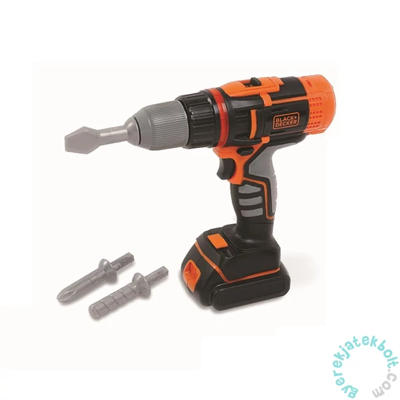 Smoby Black and Decker játék akkumulátoros csavarhúzó-fúrógép - elektronikus