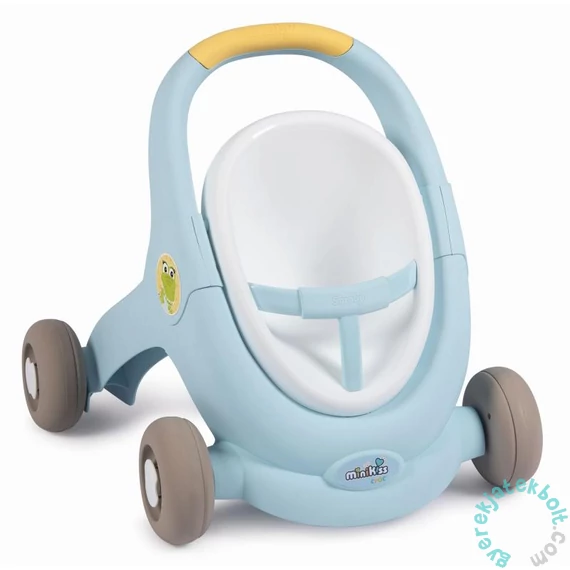Smoby Minikiss 3 az 1-ben járássegítő, babakocsi és babaülőke - Krokodilos (7600210207)