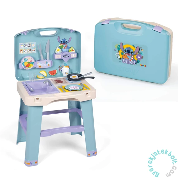 Smoby 311909 Stitch 2 az 1-ben Konyha és hordozható játékszett