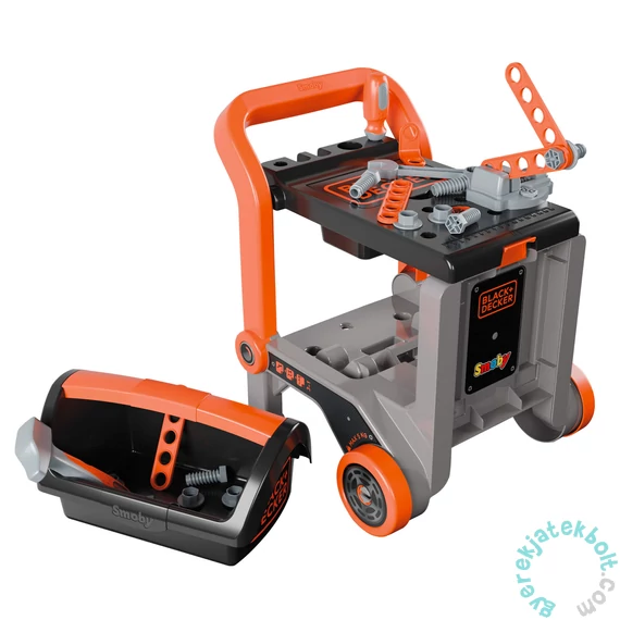 Smoby 360220 Black &amp; Decker 3 az 1-ben gurulós szerelőasztal