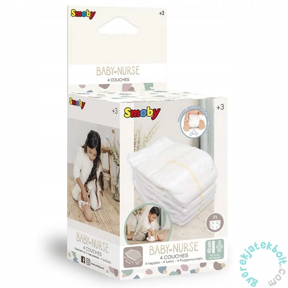 Smoby Baby Nurse játék pelenkaszett - 4 db-os (7600220365)