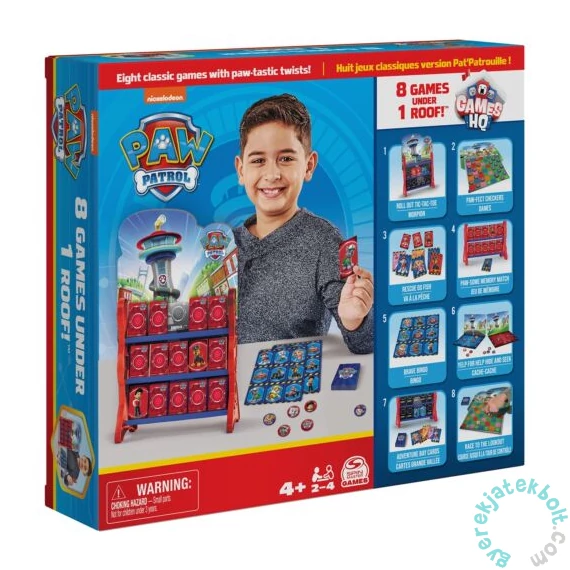 SpinMaster Mancs őrjárat 8 az 1-ben társasjáték gyűjtemény (6065470)