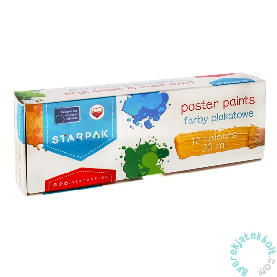 12 színű plakát festék készlet