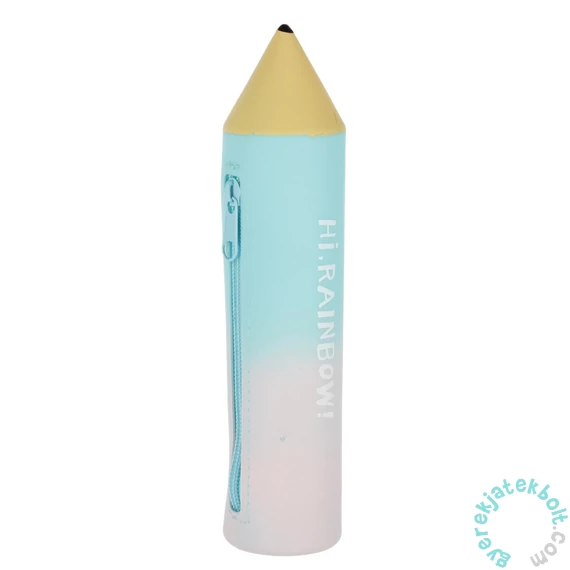 Ceruza formájú szilikon tolltartó - kék ombre