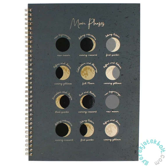 Moon - A/4 vonalas spirál füzet - 60 lapos