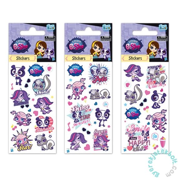 Littlest Pet Shop matrica 6 x 18 cm - 3-féle