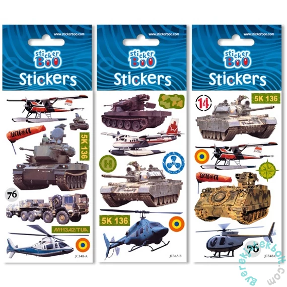 Harci járművek matrica 6 x 18 cm (225022)