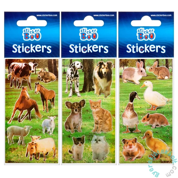 Háziállatok matrica 6 x 12 cm (382529)