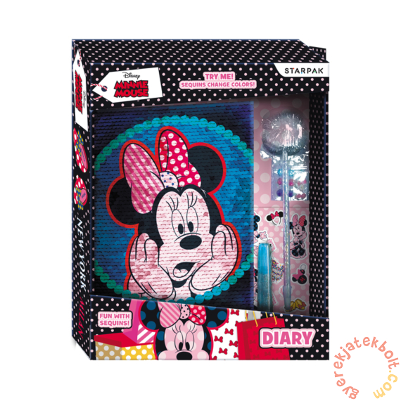 Minnie Mouse flitteres kreatív készlet naplóval - 19 x 24 cm (388317)