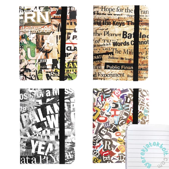 Betűk gumis napló 15 x 20 cm (399372)