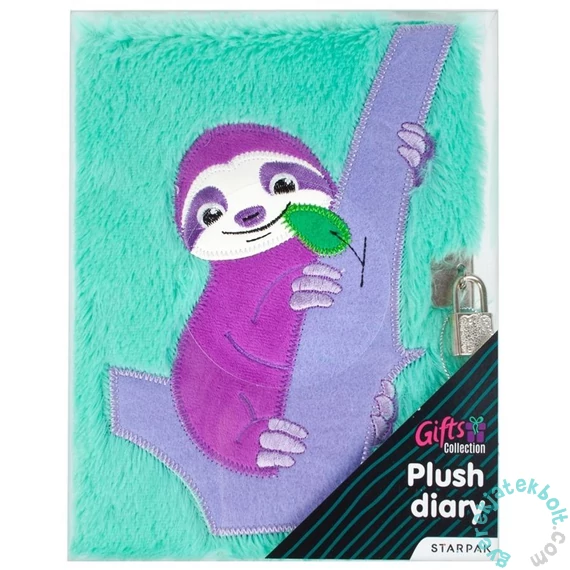 Lajhár plüss napló 15 x 20 cm (429459)