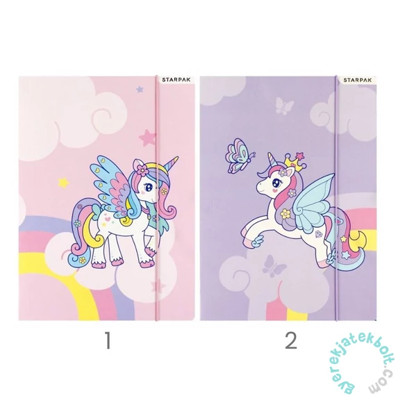 Unikornisos A/4 gumis mappa - Magical - kétféle (480785)