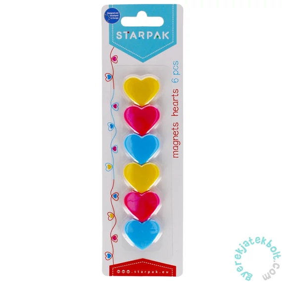Starpak - Szívecskés hűtőmágnes - 6 db-os szett (481540)