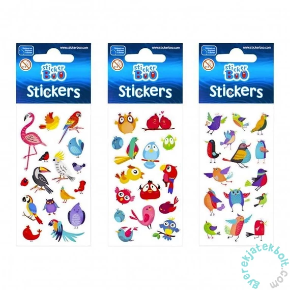 Starpak - Színes madarak matrica 6 x 18 cm - 3 féle (483495)