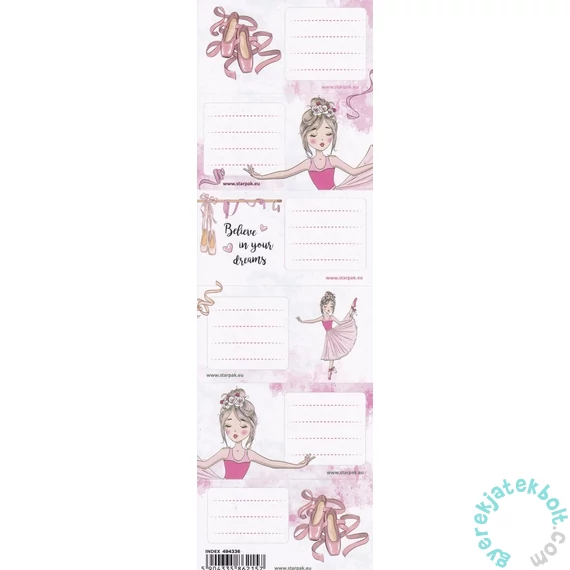 Balerina 6 db-os füzetcímke - kétféle