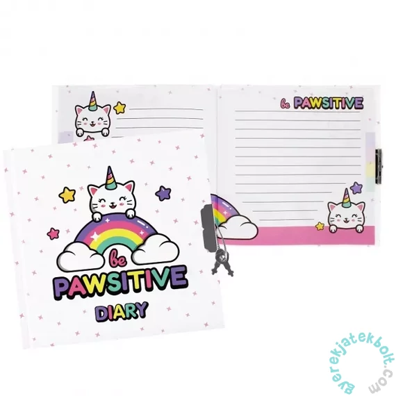 Starpak - Catcorn kulcsos napló 14 x 14 cm (509363)