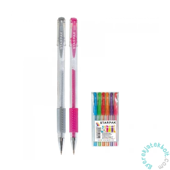 Színes zselés toll szett - 6 db-os