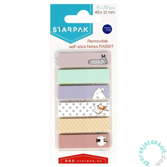 Starpak - Jelölő matrica készlet - Nyuszis - 6 x 20 db (505505)
