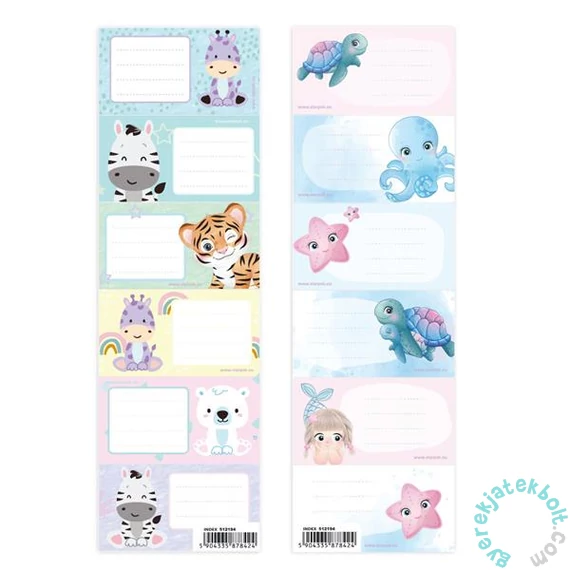 Starpak - Pasztel 6 db-os füzetcímke (512194)