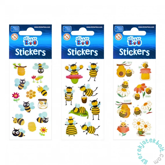 Méhecskék matrica 6 x 18 cm - 3-féle
