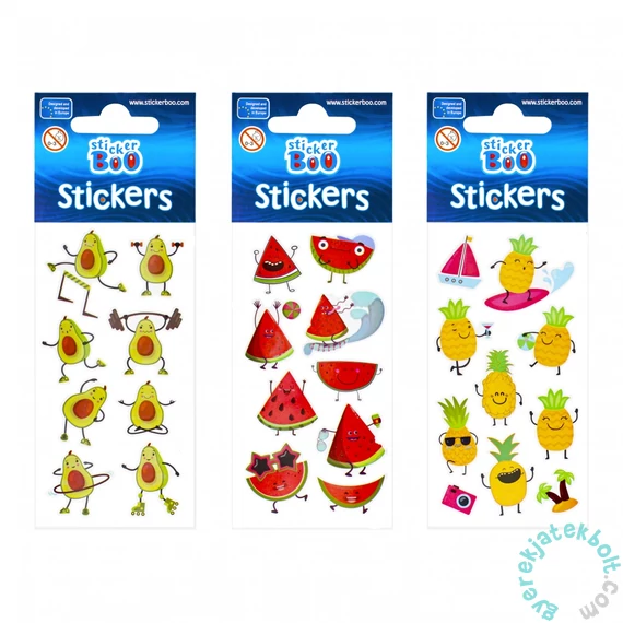 Starpak - Gyümölcsök matrica 6 x 18 cm - alma, avokádó dinnye (483494)