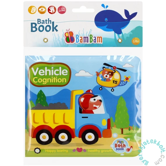Bam Bam Kocka alakú fürdőkönyv - Járművek (432481)