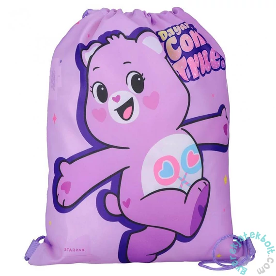 Care Bears zsinóros hátizsák, tornazsák - Lila (575090)