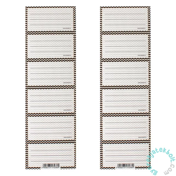 Cikkcakk 6 db-os füzetcímke - kétféle