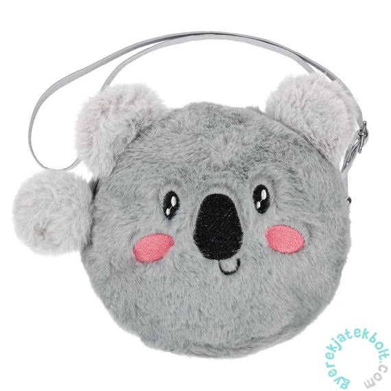 Koala szőrmés kör alakú válltáska