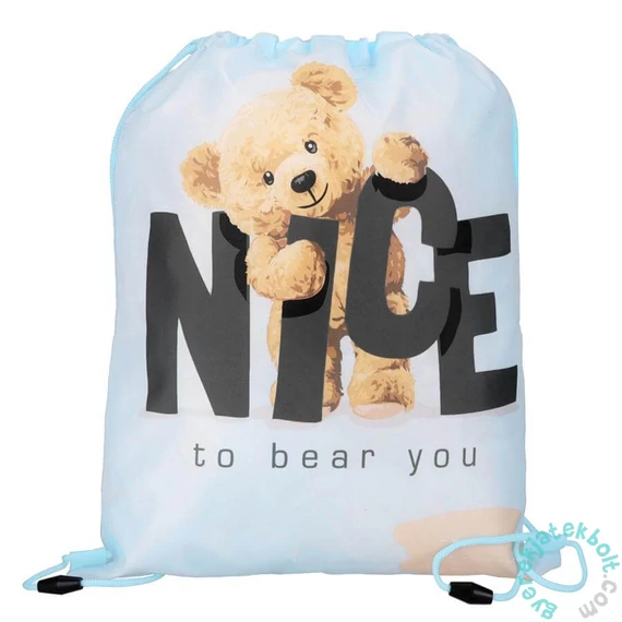 Macis zsinóros hátizsák, tornazsák - Nice to bear you (576211)