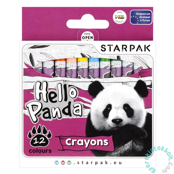 Pandás 12 színű zsírkréta