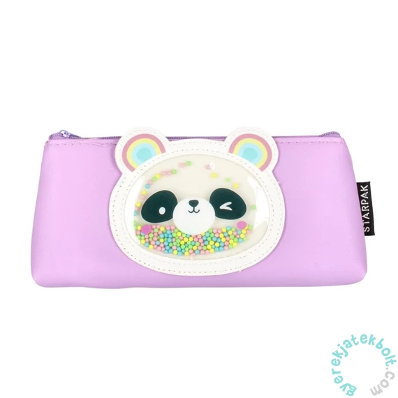 Pandás tolltartó gyöngyökkel