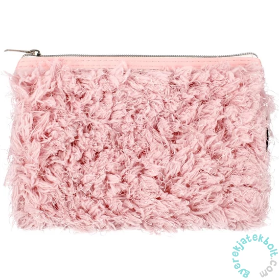 Pink szőrmés tolltartó, neszesszer