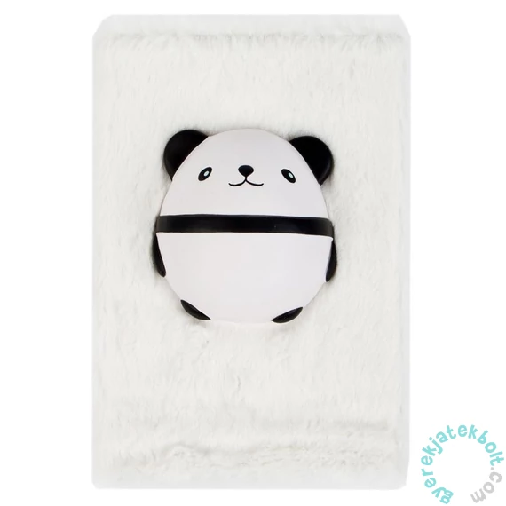 Pandás szőrmés napló 15 x 20 cm