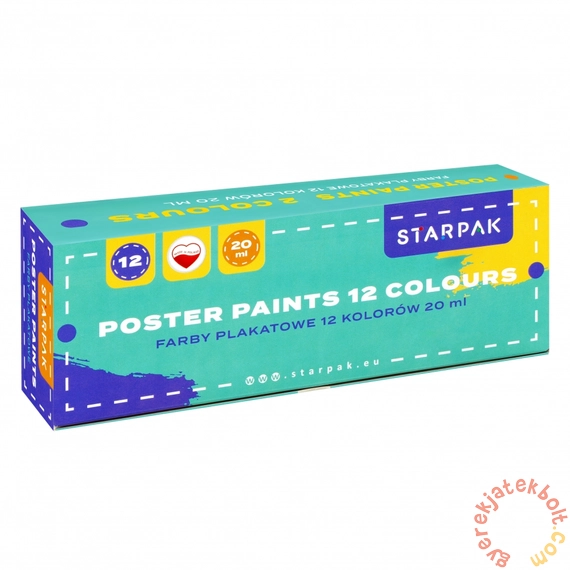12 színű plakát festék készlet (533629)