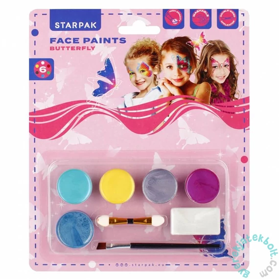 6 színű arc- és testfesték - Butterfly (528374)
